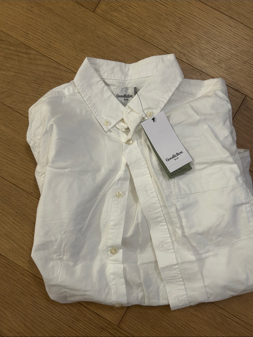 Goodfellow & Co Men’s White Casual Button-Down Shirt